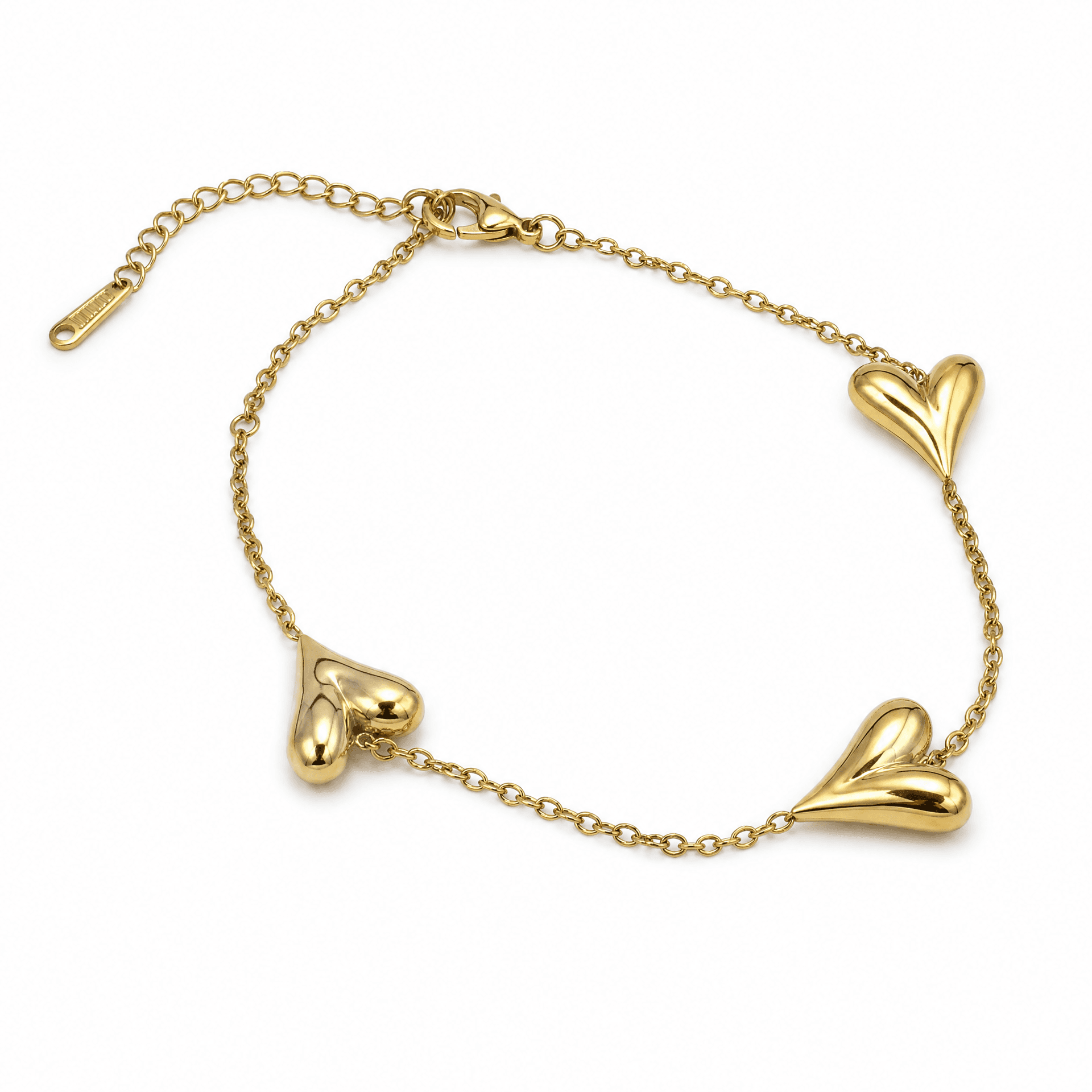 Golden Fluted Hearts